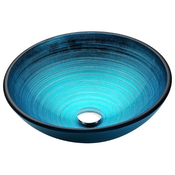 Anzzi Enti Series Deco-Glass Vessel Sink in Lustrous Blue LS-AZ045 - main